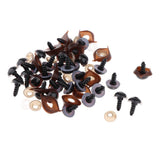Max 100pcs Safety Doll Eyes Eyelid for DIY Teddy Bear Doll Toy Washers 12mm Brown