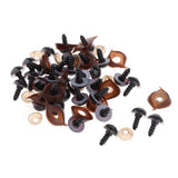 Max 100pcs Safety Doll Eyes Eyelid for DIY Teddy Bear Doll Toy Washers 12mm Brown