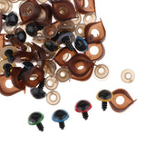 Max 100pcs Safety Doll Eyes Eyelid for DIY Teddy Bear Doll Toy Washers 12mm Multicolored