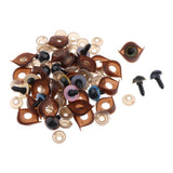 Max 100pcs Safety Doll Eyes Eyelid for DIY Teddy Bear Doll Toy Washers 12mm Multicolored