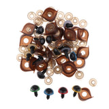Max 100pcs Safety Doll Eyes for DIY Teddy Bear Doll Toy Washer 14mm Multicolored