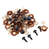 Max 100pcs Safety Doll Eyes for DIY Teddy Bear Doll Toy Washer 14mm Multicolored