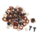 Max 100pcs Safety Doll Eyes for DIY Teddy Bear Doll Toy Washer 14mm Multicolored