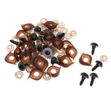 Max 100pcs Safety Doll Eyes for DIY Teddy Bear Doll Toy Washer 14mm Multicolored