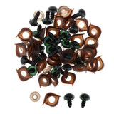 Max 100pcs Safety Doll Eyes Eyelid for DIY Teddy Bear Doll Toy Washers 12mm Green