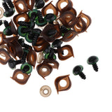 Max 100pcs Safety Doll Eyes Eyelid for DIY Teddy Bear Doll Toy Washers 12mm Green