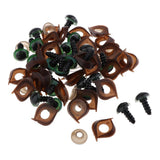 Max 100pcs Safety Doll Eyes Eyelid for DIY Teddy Bear Doll Toy Washers 12mm Green