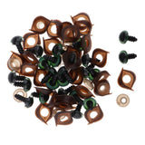 Max 100pcs Safety Doll Eyes Eyelid for DIY Teddy Bear Doll Toy Washers 12mm Green