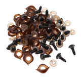 Max 100pcs Safety Doll Eyes for DIY Teddy Bear Doll Toy Washers 14mm Golden