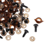 Max 100pcs Safety Doll Eyes for DIY Teddy Bear Doll Toy Washers 14mm Golden