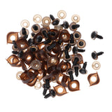 Max 100pcs Safety Doll Eyes for DIY Teddy Bear Doll Toy Washers 14mm Golden
