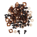 Max 100pcs Safety Doll Eyes for DIY Teddy Bear Doll Toy Washers 14mm Golden