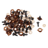 Max 100pcs Safety Doll Eyes for DIY Teddy Bear Doll Toy Washers 14mm Golden