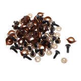 Max 100pcs Safety Doll Eyes for DIY Teddy Bear Doll Toy Washers 14mm Golden