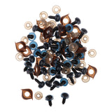 Max 100pcs Safety Doll Eyes Eyelid for DIY Teddy Bear Doll Toy Washers 14mm Blue