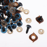 Max 100pcs Safety Doll Eyes Eyelid for DIY Teddy Bear Doll Toy Washers 14mm Blue