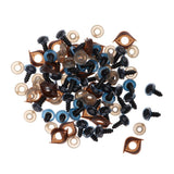 Max 100pcs Safety Doll Eyes Eyelid for DIY Teddy Bear Doll Toy Washers 14mm Blue
