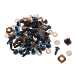 Max 100pcs Safety Doll Eyes Eyelid for DIY Teddy Bear Doll Toy Washers 14mm Blue