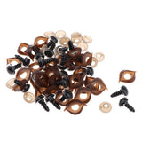 Max 100pcs Safety Doll Eyes Eyelid for DIY Teddy Bear Doll Toy Washers 12mm Clear