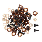 Max 100pcs Safety Doll Eyes Eyelid for DIY Teddy Bear Doll Toy Washers 12mm Clear