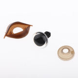 Max 100pcs Safety Doll Eyes Eyelid for DIY Teddy Bear Doll Toy Washers 12mm Clear