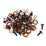 Max 100pcs Safety Doll Eyes Eyelid for DIY Teddy Bear Doll Toy Washers 12mm Clear