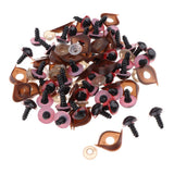 Max 100pcs Safety Doll Eyes Eyelid for DIY Teddy Bear Doll Toy Washers 14mm Red