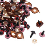 Max 100pcs Safety Doll Eyes Eyelid for DIY Teddy Bear Doll Toy Washers 14mm Red