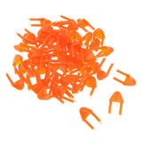 Maxbell Bag of 100 Pieces Plastic Safety Eyes Nose, For Bear Doll Stuffed Animal DIY Craft 12mm, Orange