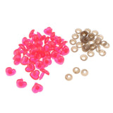 Max 100pcs Plastic Safety Eyes Nose DIY Supplies for Stuffed Plush Toy Pink