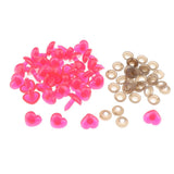 Max 100pcs Plastic Safety Eyes Nose DIY Supplies for Stuffed Plush Toy Pink