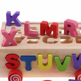 Max Toddler Wood Shape Sorter Car Pull Along Toy Block Puzzle Development Letter