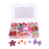 Maxbell Acrylic Craft Beads Kit Developmental Toy for Kids Girls Headband DIY Making