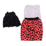 Maxbell 3pcs/Set Cute Vacation Outfits, Shirt + Vest + Skirt, for 18 Inch Dolls