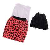 Maxbell 3pcs/Set Cute Vacation Outfits, Shirt + Vest + Skirt, for 18 Inch Dolls