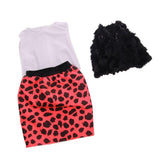 Maxbell 3pcs/Set Cute Vacation Outfits, Shirt + Vest + Skirt, for 18 Inch Dolls