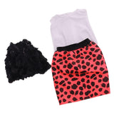 Maxbell 3pcs/Set Cute Vacation Outfits, Shirt + Vest + Skirt, for 18 Inch Dolls