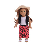 Maxbell 3pcs/Set Cute Vacation Outfits, Shirt + Vest + Skirt, for 18 Inch Dolls
