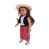 Maxbell 3pcs/Set Cute Vacation Outfits, Shirt + Vest + Skirt, for 18 Inch Dolls