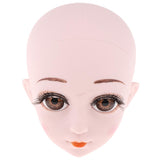 Max 1/3 Lifelike Girl Doll Make Up Head with Eyes for BJD Doll Body Parts Accs