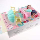 Maxbell Plastic Baby Girl Doll Ice Cream Cart w/ Accessories Kids Pretend Play Toys