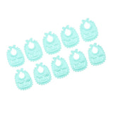 Max 10 Pieces 1/12 Dollhouse Miniature Baby Doll Drool Bibs Kits Accs Light Green