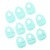 Max 10 Pieces 1/12 Dollhouse Miniature Baby Doll Drool Bibs Kits Accs Light Green