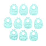 Max 10 Pieces 1/12 Dollhouse Miniature Baby Doll Drool Bibs Kits Accs Light Green