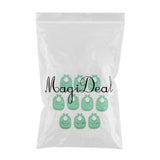 Max 10 Pieces 1/12 Dollhouse Miniature Baby Doll Drool Bibs Kits Accs Green