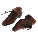 Max Doll Lace up PU Leather Shoes for 1/3 BJD Uncle Dolls Accessory Brown