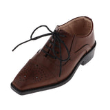 Max Doll Lace up PU Leather Shoes for 1/3 BJD Uncle Dolls Accessory Brown