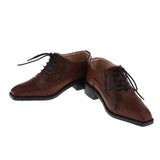 Max Doll Lace up PU Leather Shoes for 1/3 BJD Uncle Dolls Accessory Brown