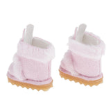 Max 1 Pair Of Long Rabbit Ears Boots Doll Plush Boots For OB11 Medium Doll pink