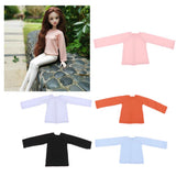Max Fashion Long Sleeve T-Shirt for 1/4 BJD XinYi Doll Dress Up Accs Black